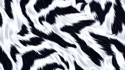 Realistic fur zebra seamless pattern	