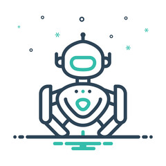 Mix icon for robot