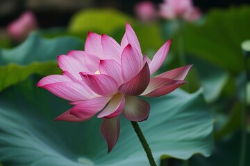 Obraz premium The Beauty of a Blooming Lotus Flower in Nature