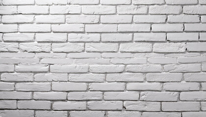 Obraz premium white brick wall, masonry pattern of painted stone and concrete