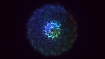 3D manual rendering abstract circle light background. Its not AI Generatd illustration.