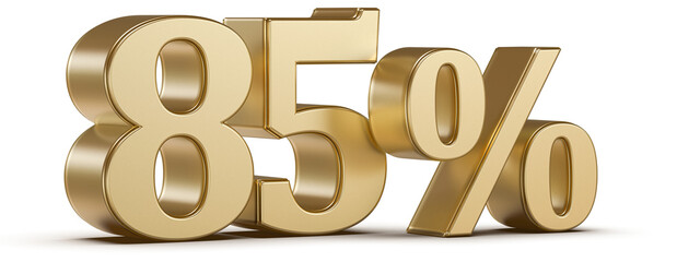 85 Percent Discount Gold Number 3D