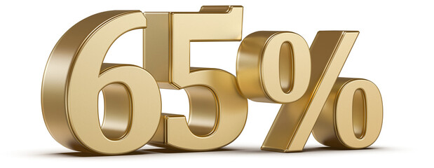 65 Percent Discount Gold Number 3D