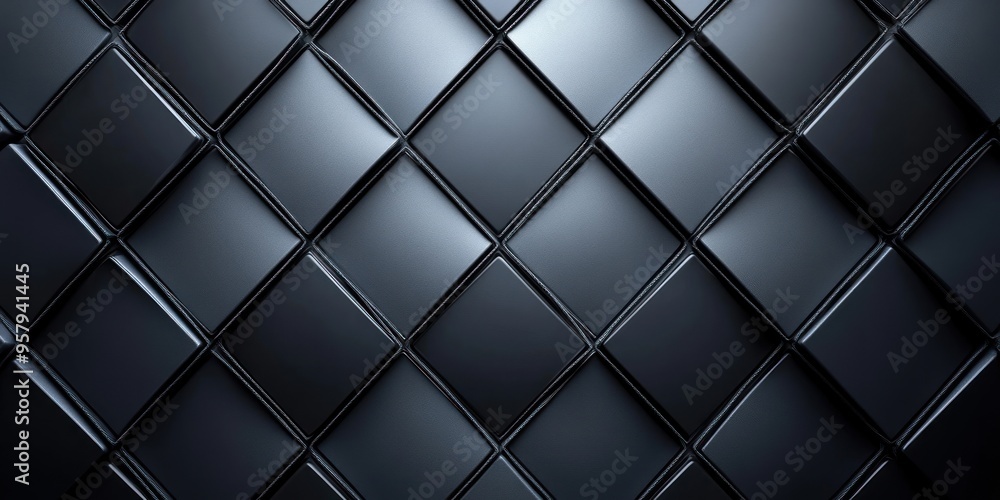 Poster abstract black diamond pattern with subtle lighting