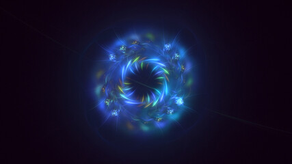 3D manual rendering abstract circle light background. Its not AI Generatd illustration.