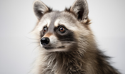 Obraz premium Raccoon Studio Shot on a Clean Background