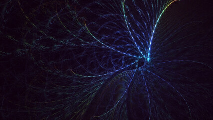 3D manual rendering abstract colorful fractal light background. Its not AI Generatd illustration.