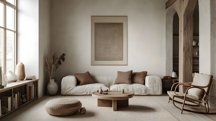Harmonious Nordic-Inspired Living Room with Modern and Timeless Elements