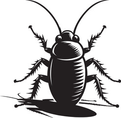 Cockroach insect animal Silhouette vector illustration isolated on a white background