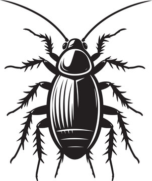 black cockroach insect top view clip art preview