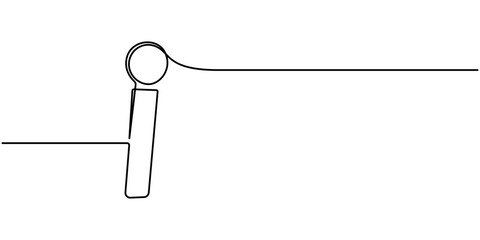 Information symbol one continuous line . One editable line help desk help. The Information linear icon. Support service help sign, help. Vector illustration, pro vector.