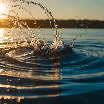 water splash isolated on white