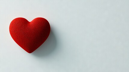 Fototapeta premium A red heart on a white wall