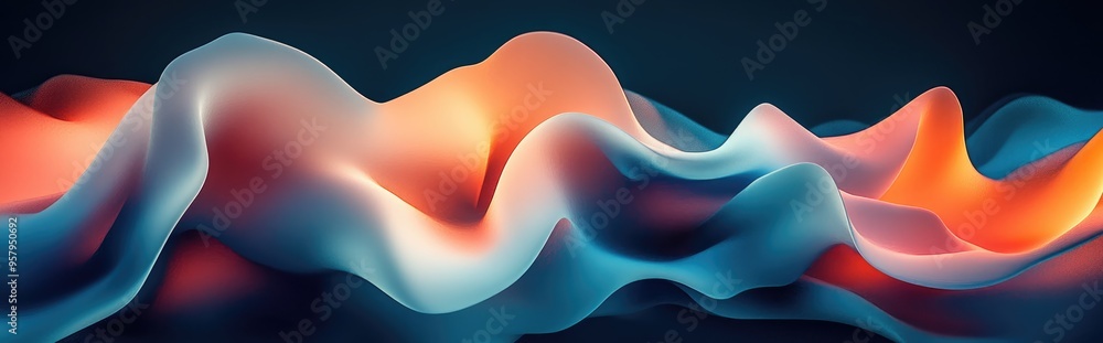 Poster Illustration of an abstract background in 3D cartoon rendering High resolution large image