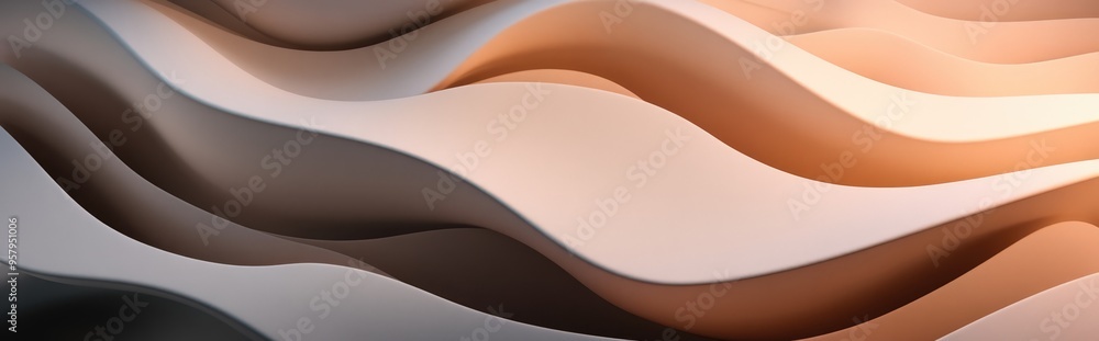 Poster Elegant and abstract design in 3D cartoon rendering