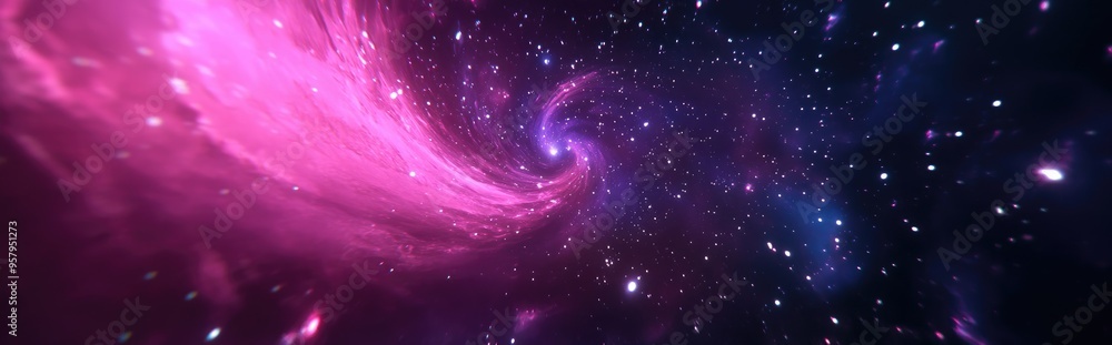 Poster space vortex in a 3d cartoon rendering featuring an abstract background with star warp or hyperspace