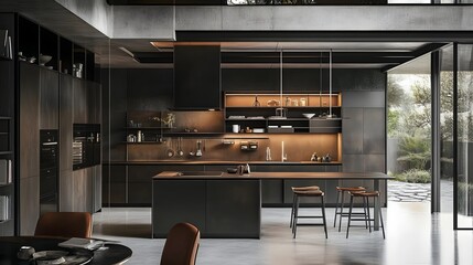 Stunning Modern Industrial-Style Kitchen with Minimalist Decor