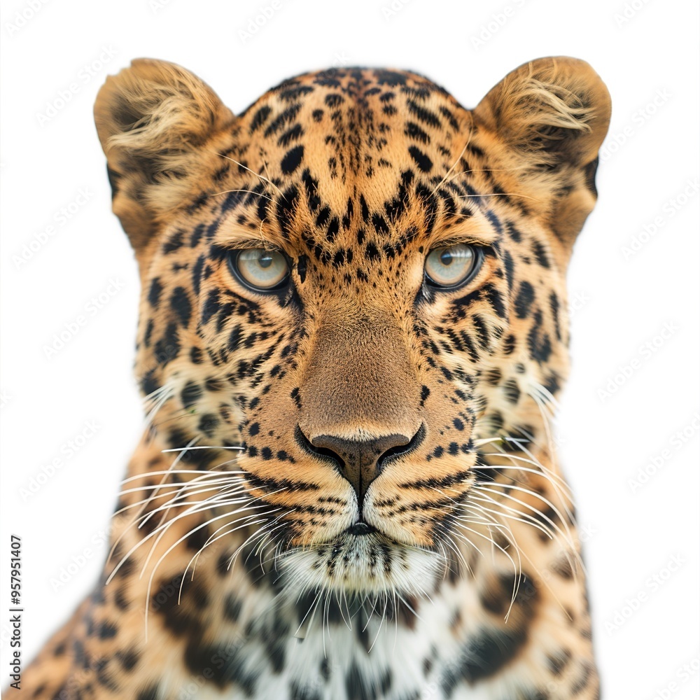 Canvas Prints Close Up of Leopards Face. 