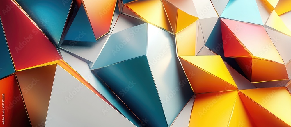 Poster stunning geometric shape background 3d illustration 3d rendering