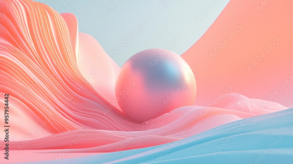 Poster minimalist abstract background 3d illustration and rendering