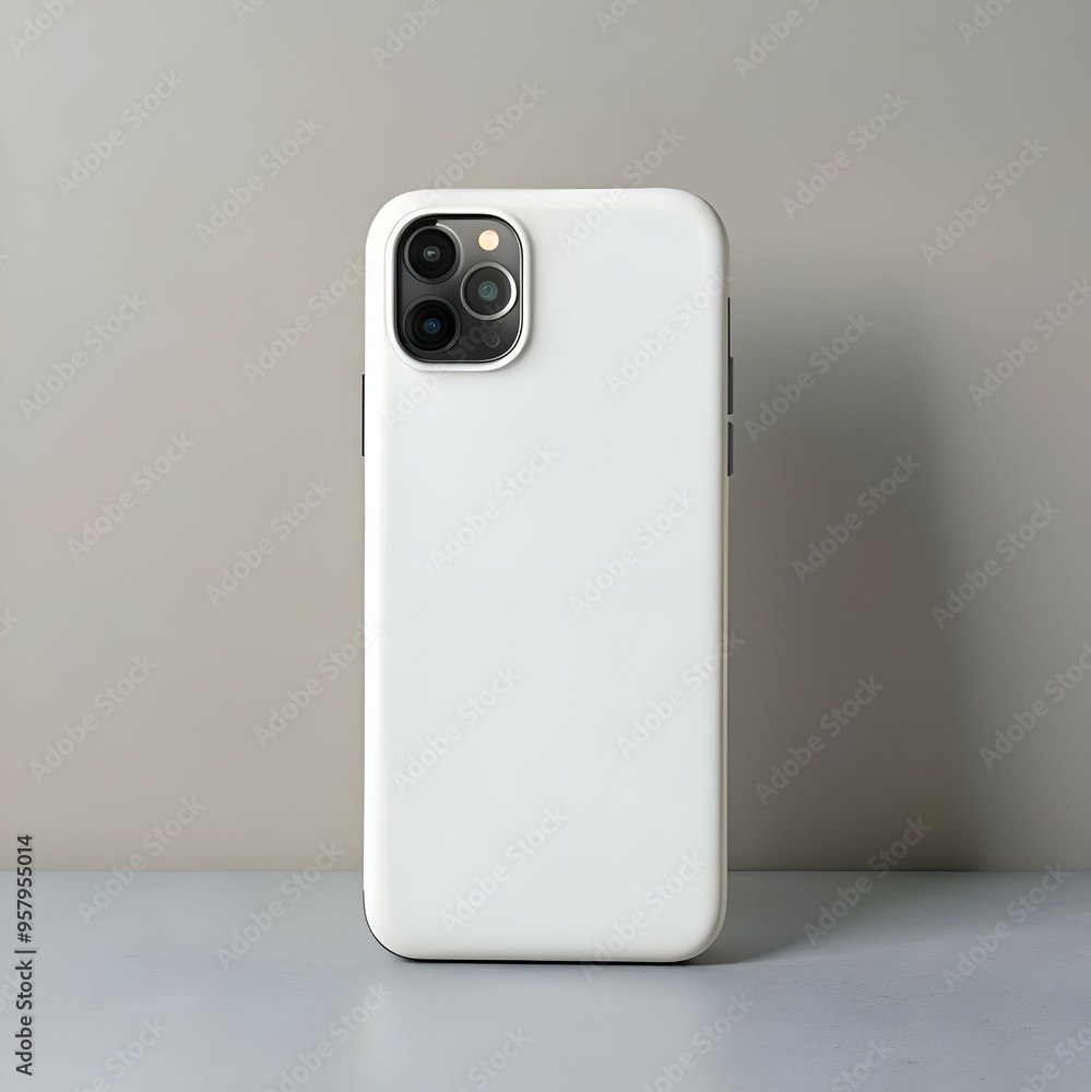 Poster a clean. white smartphone mockup with a minimalist design. perfect for showcasing app designs. websi