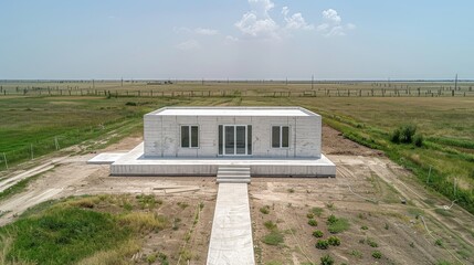 Fototapeta premium Understanding the step by step process of constructing modular homes efficiently