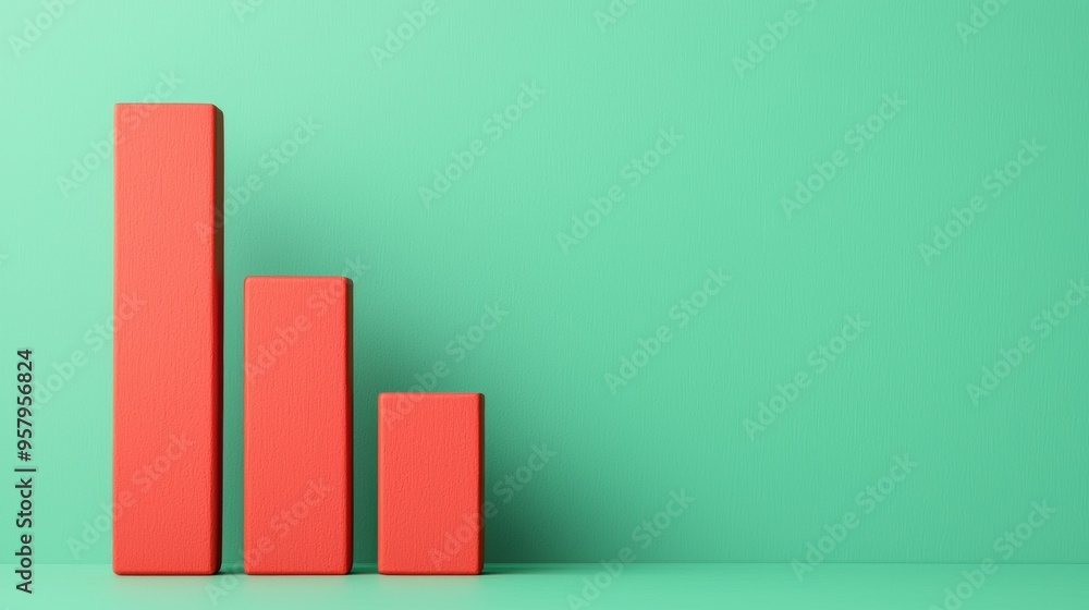Poster data-driven economic predictions: with copy space, selective focus in