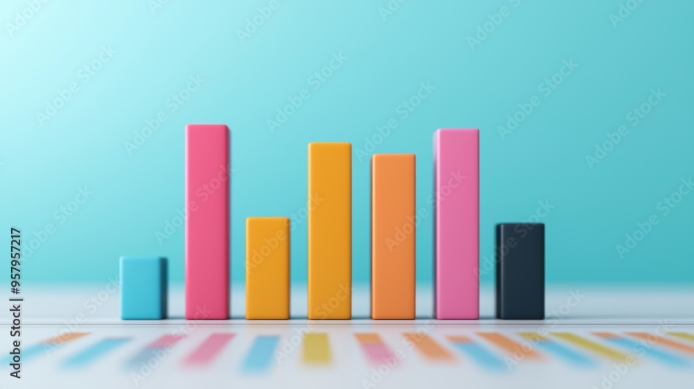 Poster digital business planning concept with virtual charts and graphs, copy space for text, selective foc