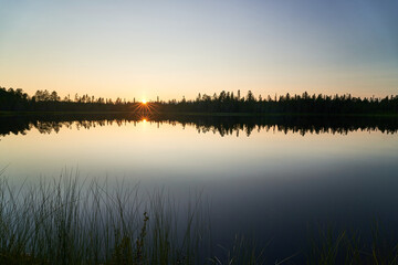 sunrise over the lake