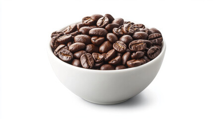 Fototapeta premium Full cup of coffee beans. Large roasted coffee beans