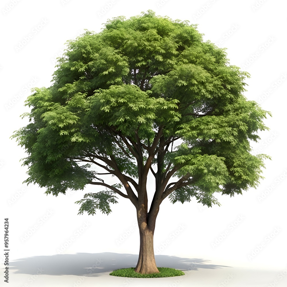 Aufkleber a realistic 3d model of an ash tree. perfect for adding a touch of nature to your designs.