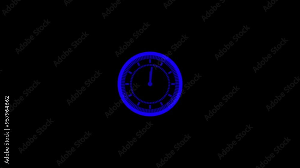 Aufkleber clock icon flat style 24 hours day fast speed moving time arrows, 12 hours clock dial loop, twenty-f