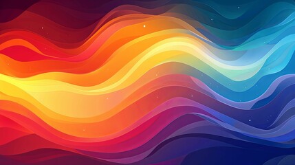 Abstract Wavy Background with Vibrant Colors and Subtle White Dots