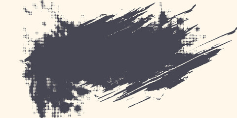 Obraz premium Halftone Grunge Vector Seamless Black and White Texture. Vintage, Dirty, Watercolor, Rough Background, Cracked Ground Texture. Monochrome Print Design Background, Oily. Hand-Painted Dirty Seamless