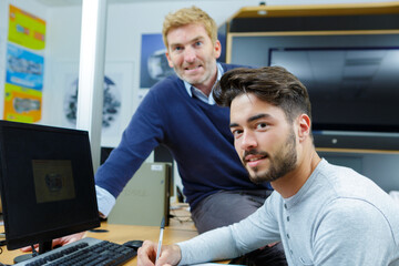 portrait of mechanic in office