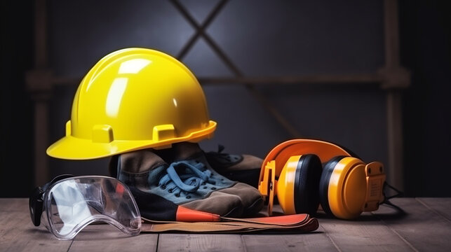 World Day For Safety And Health At Work on a Blurred Background.