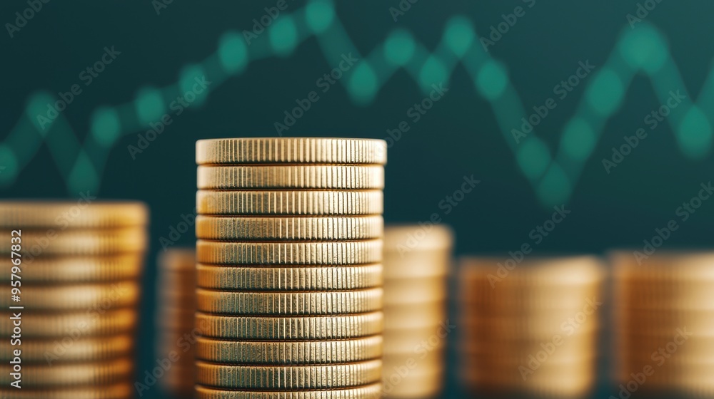 Poster strategic investment diversification conceptual visualization with abstract graphs | copy space, sel
