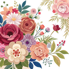 Graphic Flowers Background vector