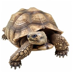 A greek tortoise isolated on a transparent 