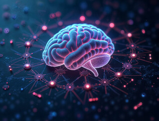 AI brain digital concept. Generaive AI