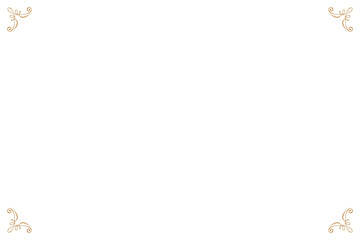 Elements of ornate vintage frames. Gold on white classic calligraphy swirls, floral motifs. Design print for greeting cards, wedding invitations, restaurant menu, royal certificates. Set 31