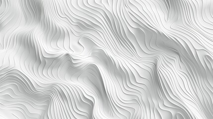 Fototapeta premium Abstract White Wavy Pattern with Layered Lines and Curves
