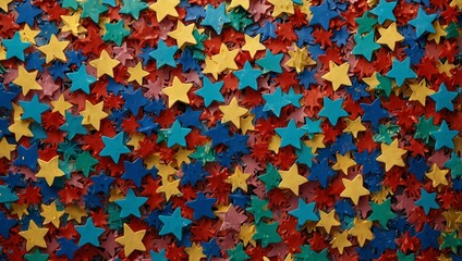 seamless confetti stars background for Christmas time 