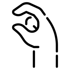 Pinching fingers icon