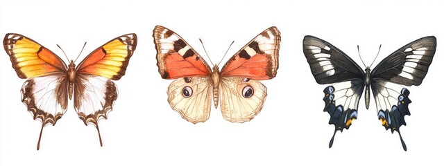 Beautifully Detailed Butterfly Illustrations Celebrating Nature's Artistry