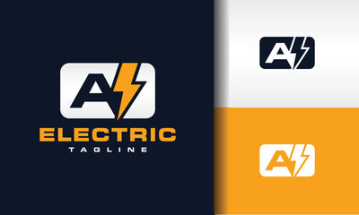 letter A electric logo
