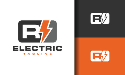 letter R electric logo