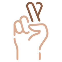 Fototapeta premium Crossed fingers icon