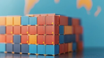 Obraz premium Global Trade Routes Hindered by Economic Sanctions - with Copy Space and Selective Focus in