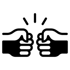 Obraz premium Fist bump icon